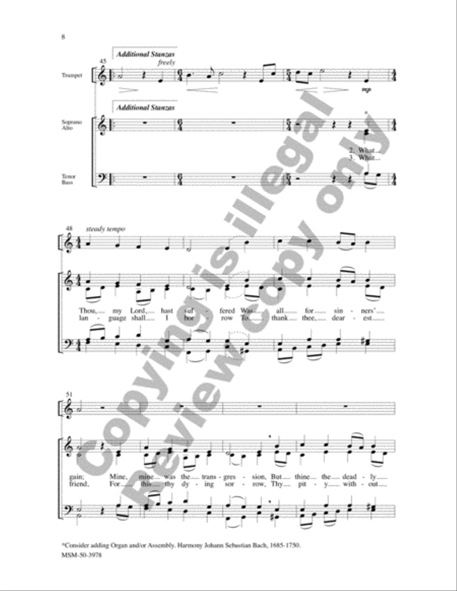 O Sacred Head, Now Wounded Divisi scores gallery preview page 8