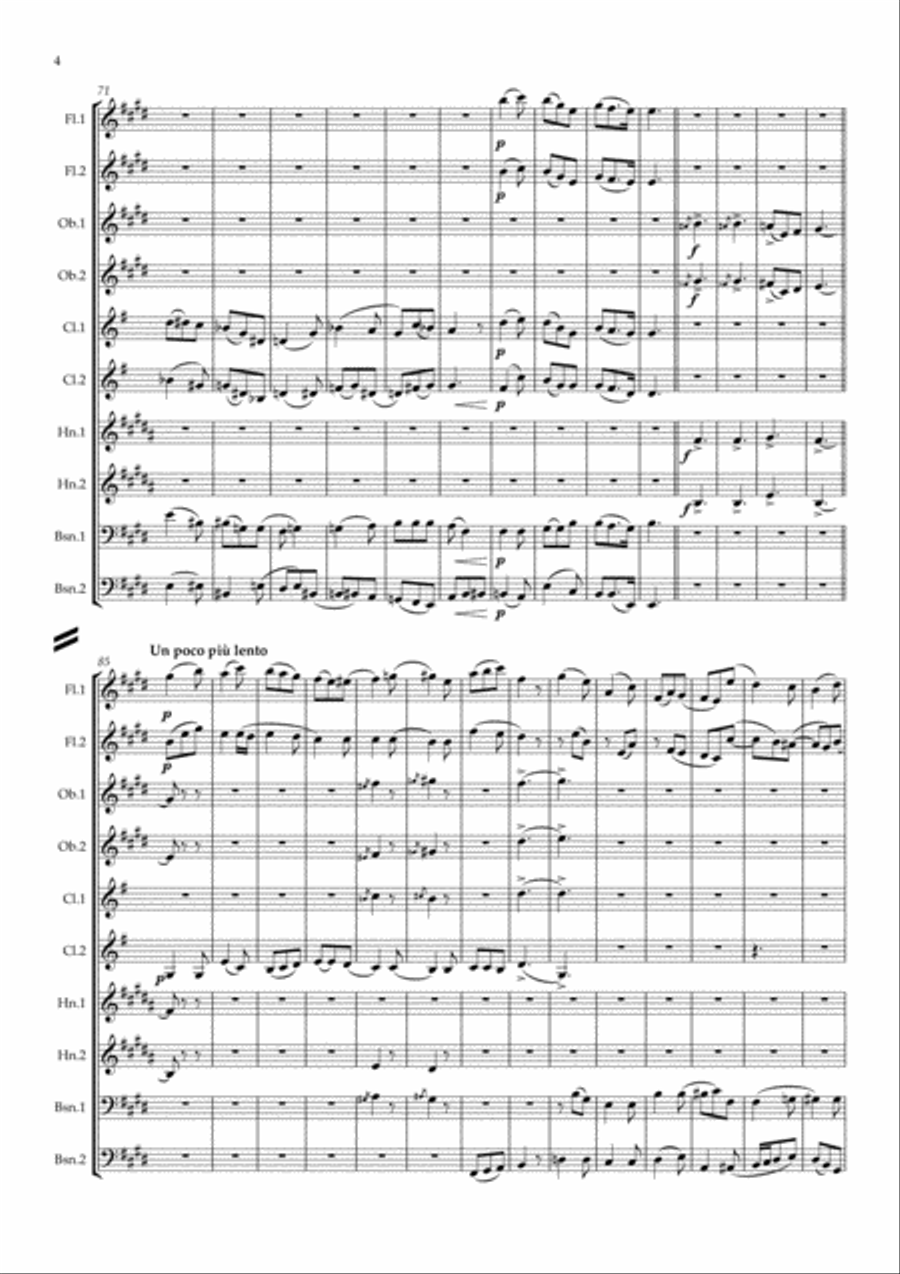 Berlioz: The Shepherd's Farewell (L'enfance du Christ, H130) - symphonic wind Christmas scores gallery preview page 4