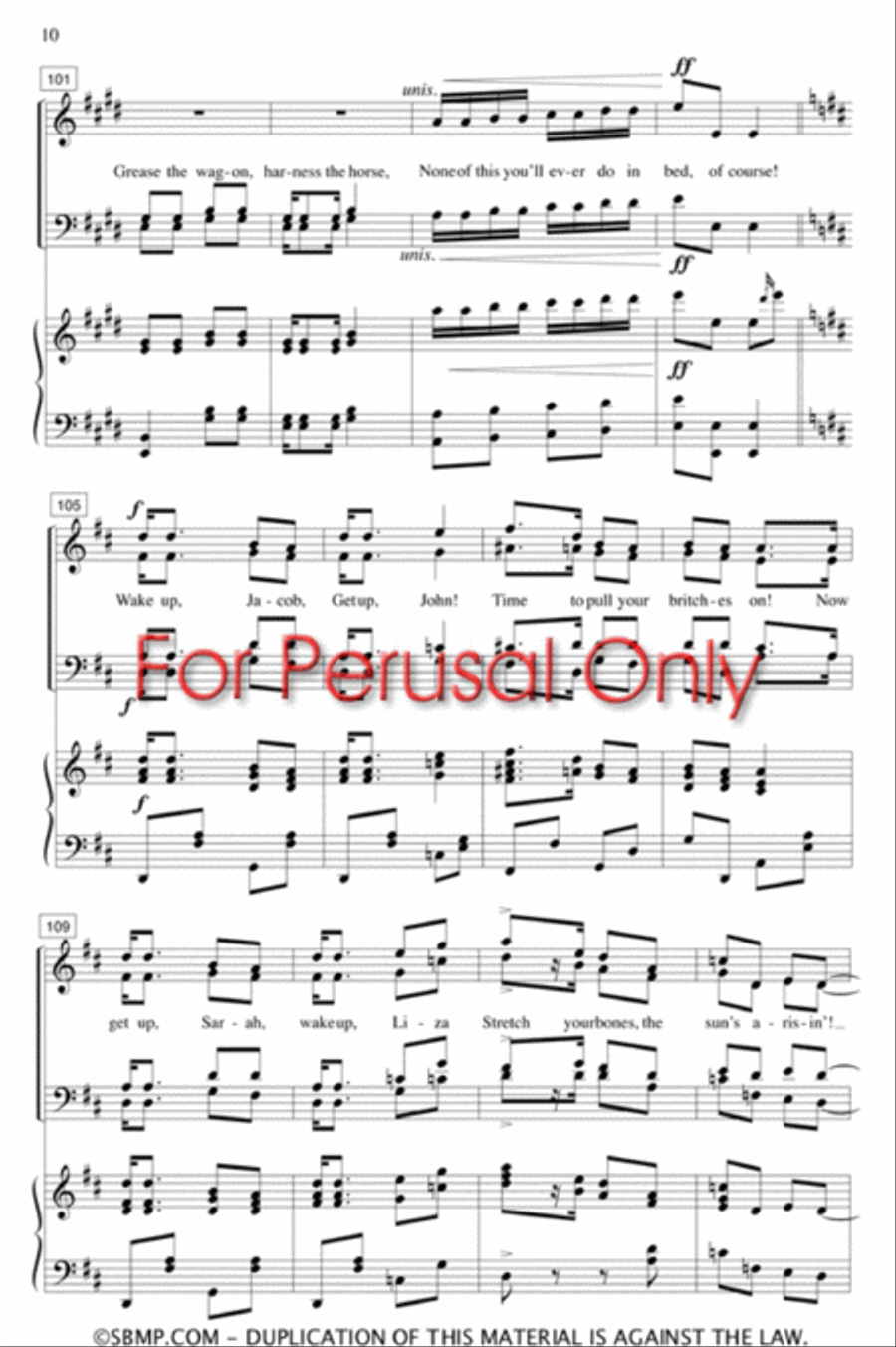 Sun's A-Risin' - SATB Octavo 4-Part scores gallery preview page 10
