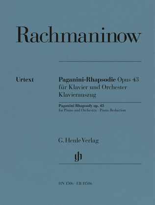 Book cover for Rapsodie sur un theme de Paganini op. 43