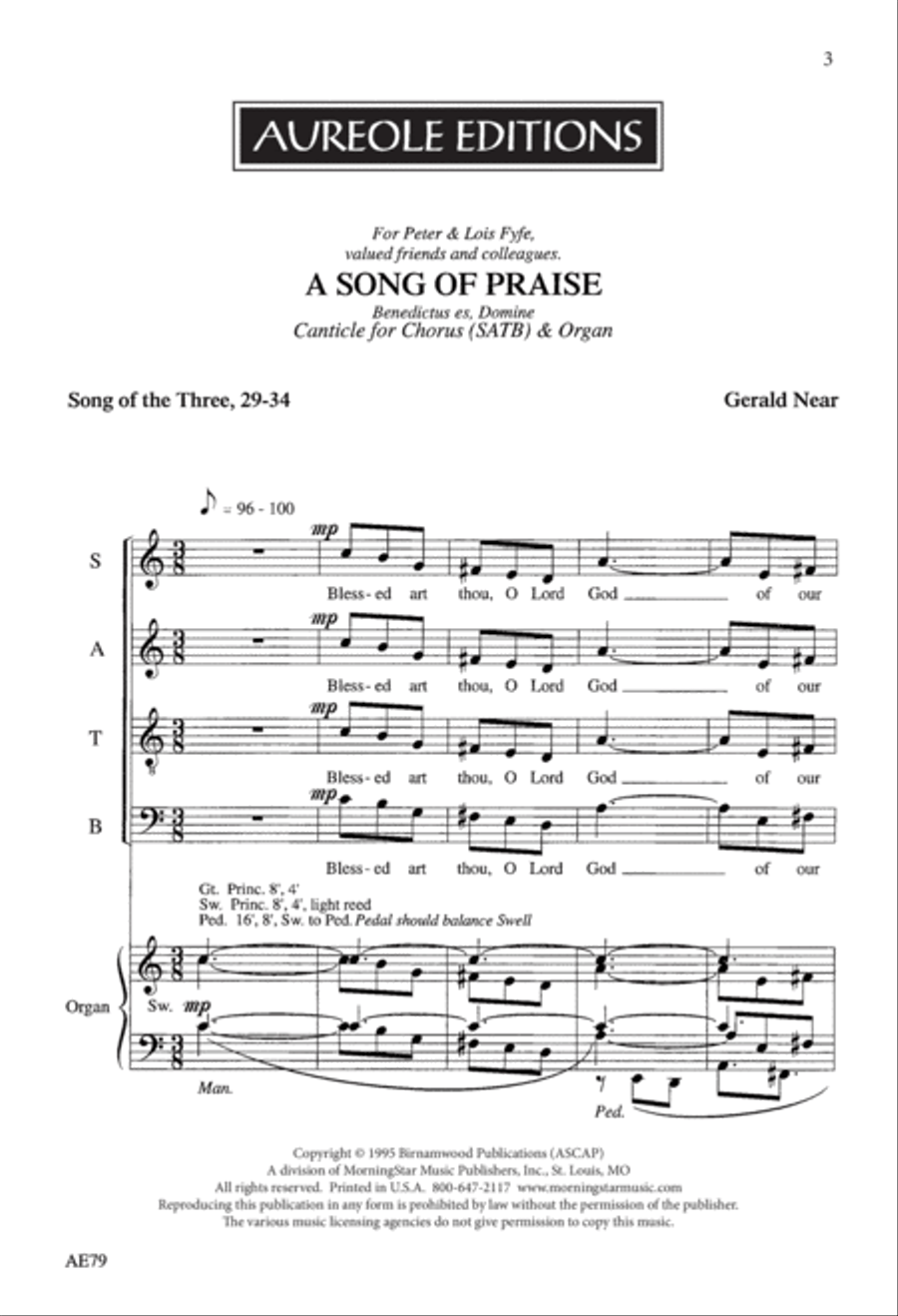 A Song of Praise 4-Part scores gallery preview page 2