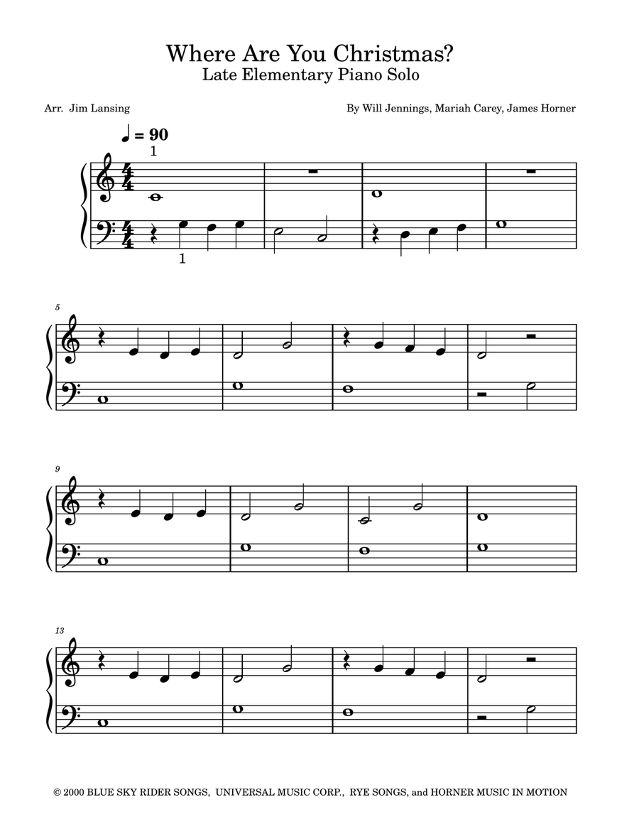 Where Are You Christmas? Piano Method scores gallery preview page 2