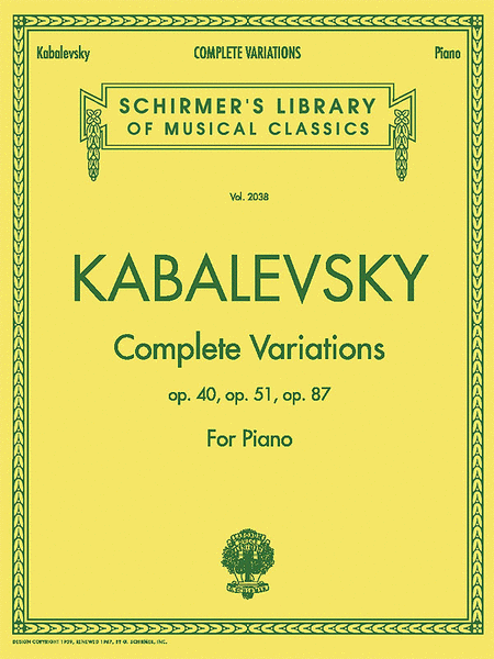 Dimitri Kabalevsky : Complete Variations