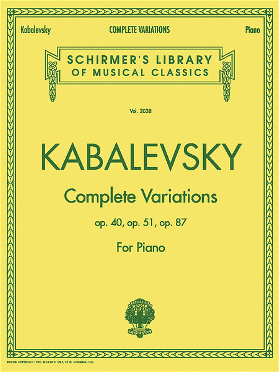 Complete Variations Piano Solo scores gallery preview page 1