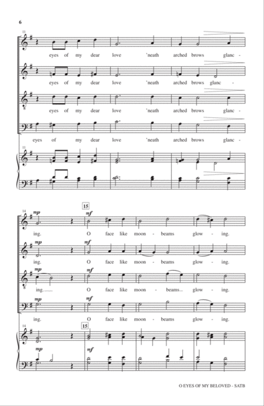 O Eyes Of My Beloved 4-Part scores gallery preview page 3