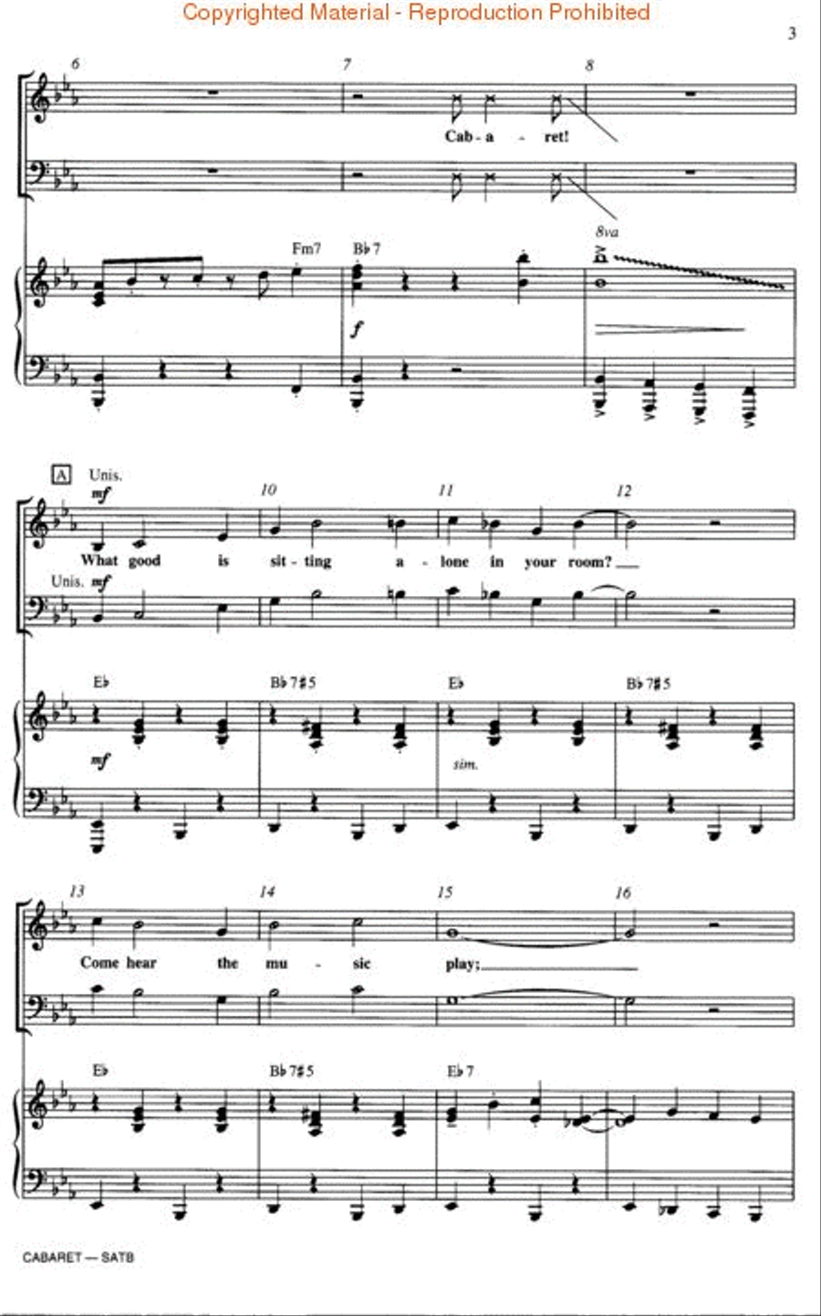 Cabaret Cabaret 4-Part scores gallery preview page 2