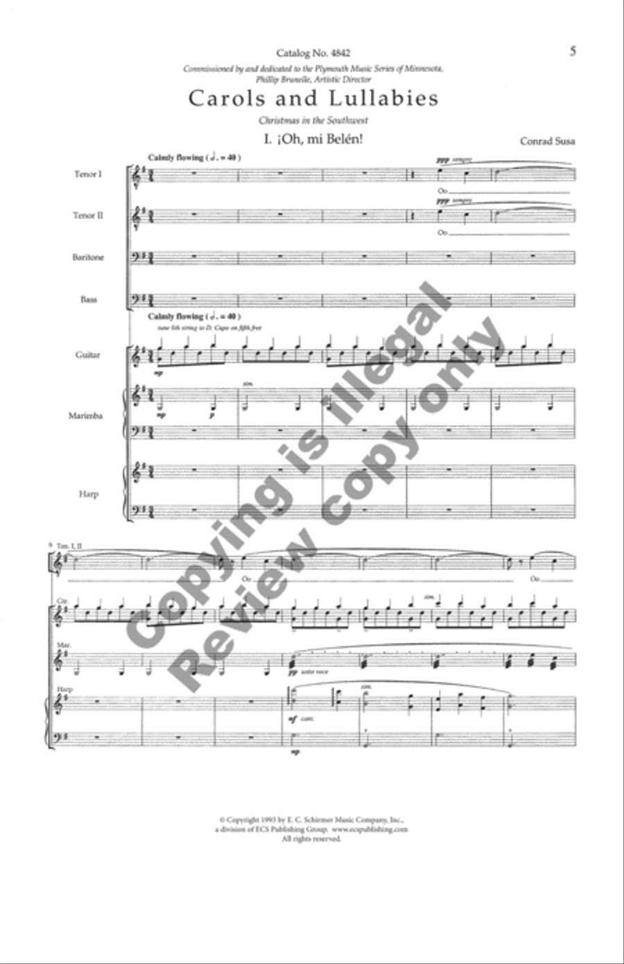 Carols and Lullabies (Full Score) Choir scores gallery preview page 3
