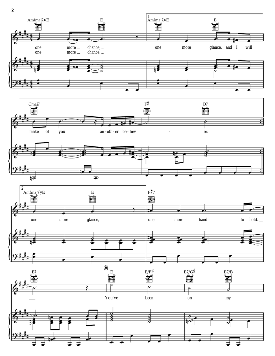 Another Believer Piano, Vocal, Guitar scores gallery preview page 2