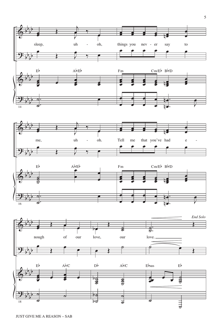 Just Give Me A Reason 3-Part scores gallery preview page 4