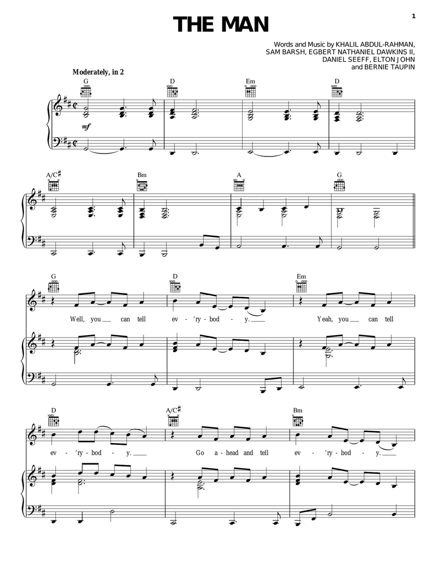 The Man The Man Acoustic Guitar scores gallery preview page 1
