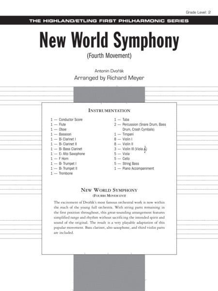 New World Symphony (Fourth Movement): Score