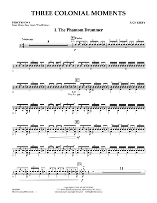 Three Colonial Moments - Percussion 1