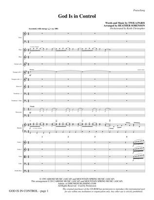 Book cover for God Is In Control (arr. Heather Sorenson) - Full Score