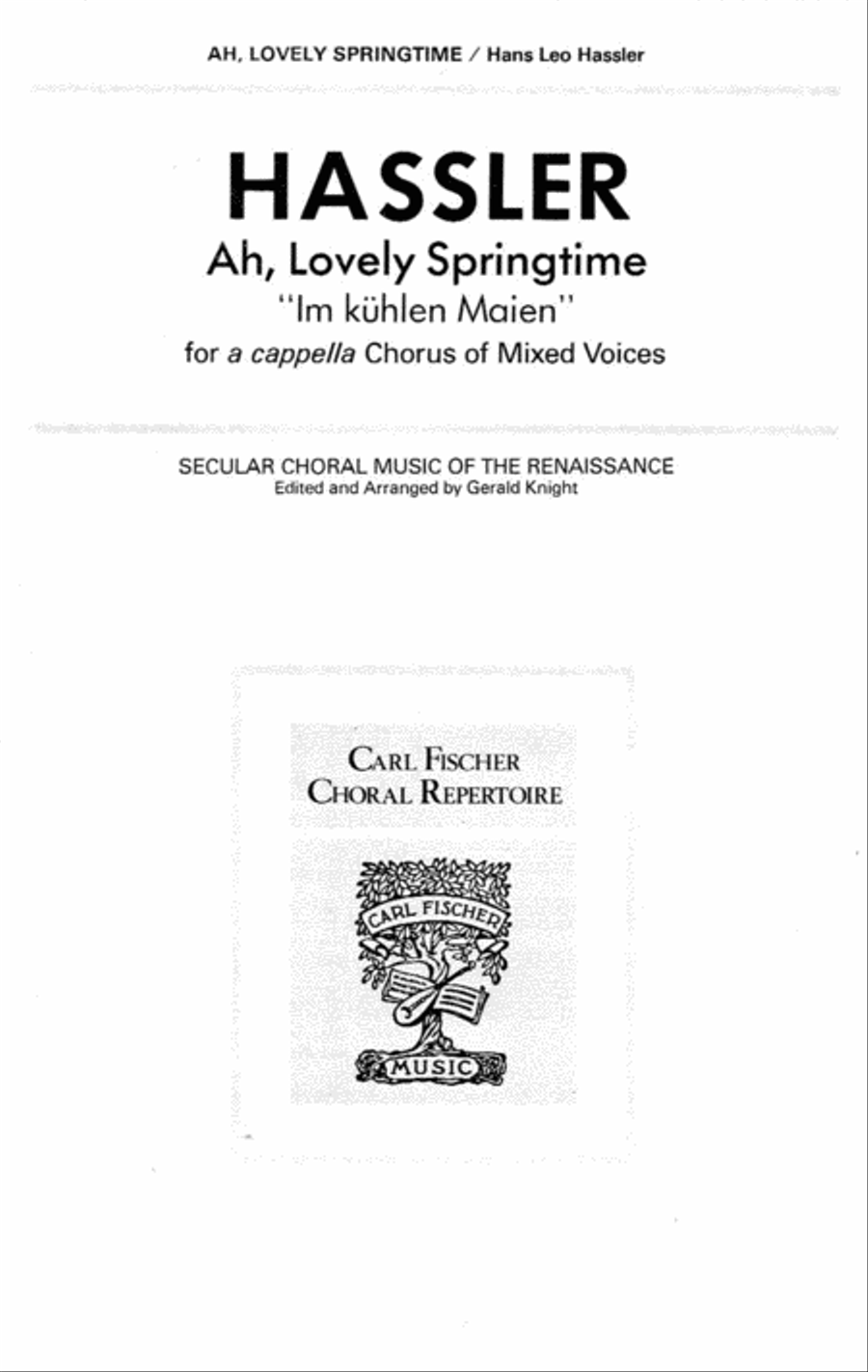 Ah, Lovely Springtime Divisi scores gallery preview page 1