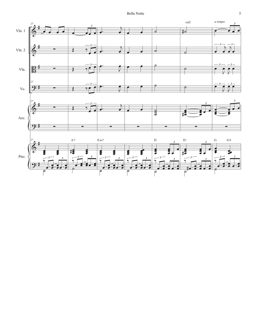 Bella Notte String Quartet scores gallery preview page 5