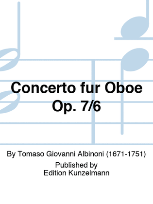 Book cover for Concerto for oboe Op. 7/6