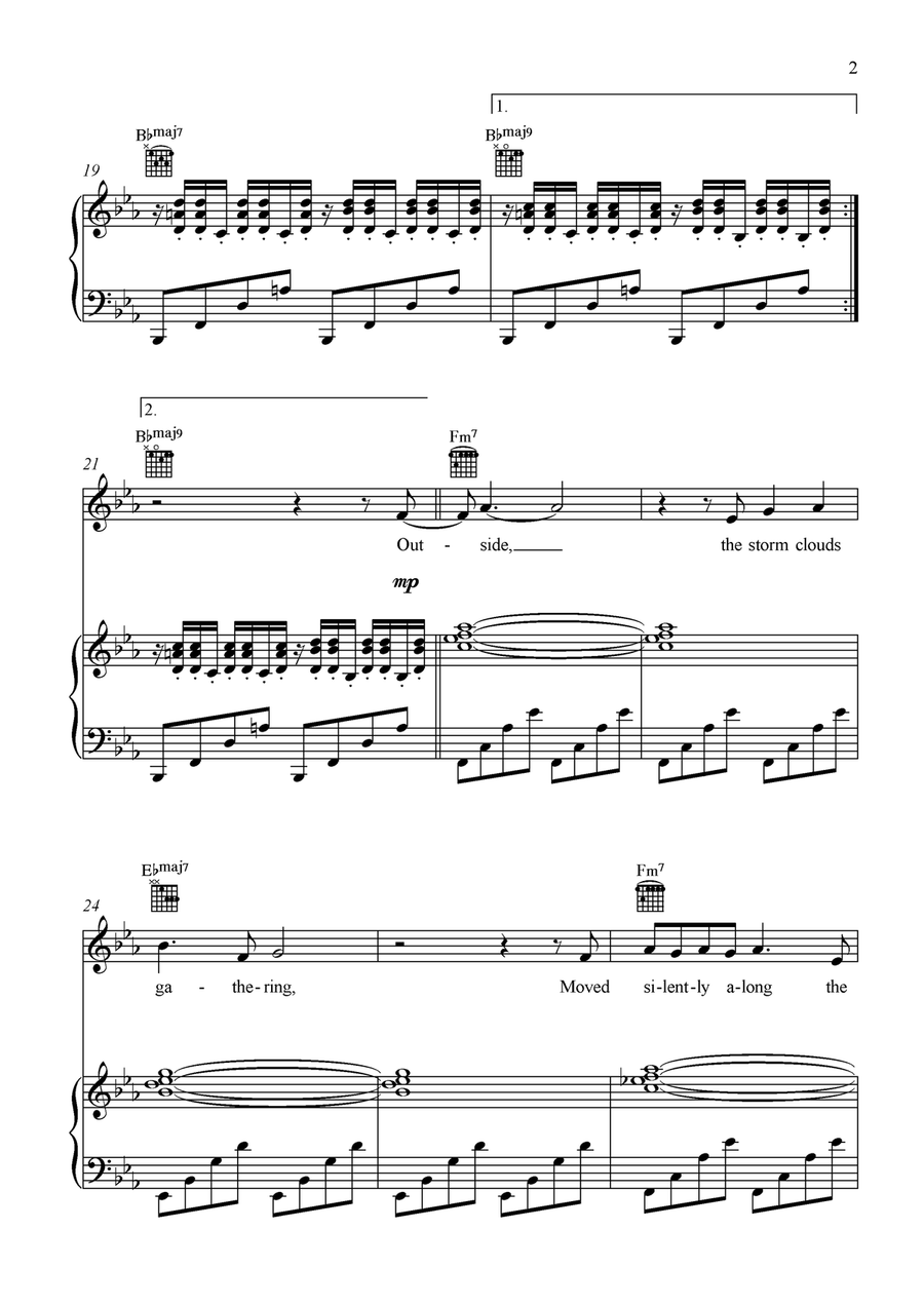 Carnival Is Over Piano, Vocal scores gallery preview page 3
