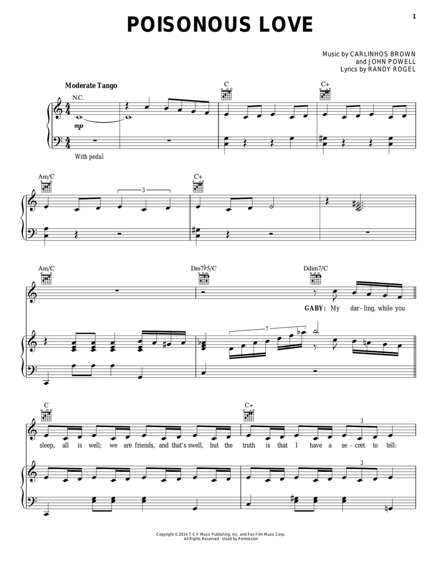 Poisonous Love Poisonous Love Guitar scores gallery preview page 1