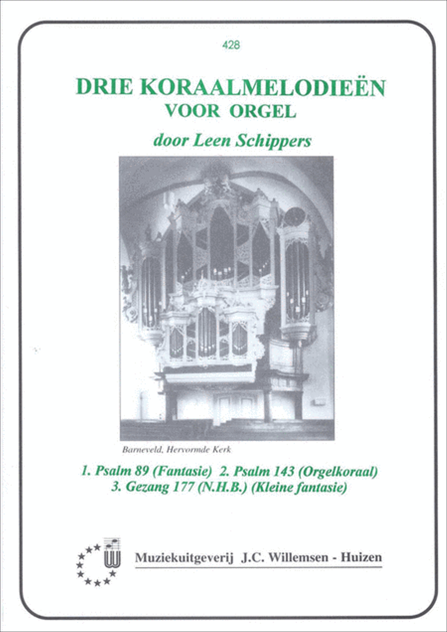 3 Koraalmelodien (Ps.89 143 Gezang 177) Organ scores gallery preview page 1