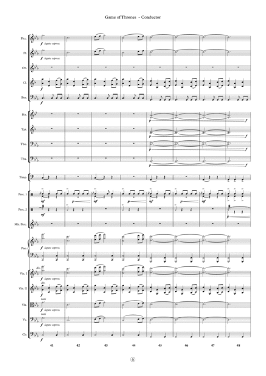 Game Of Thrones Full Orchestra scores gallery preview page 6