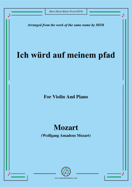 Mozart-Ich würd auf meinem pfad,for Violin and Piano image number null