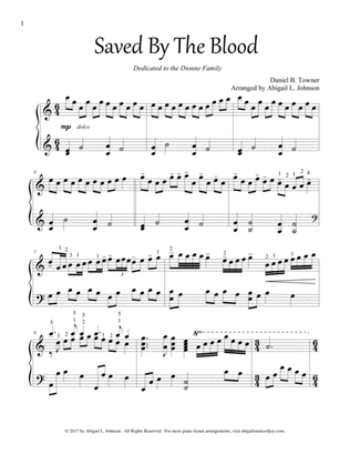 Saved By The Blood (Late Intermediate Piano Solo)