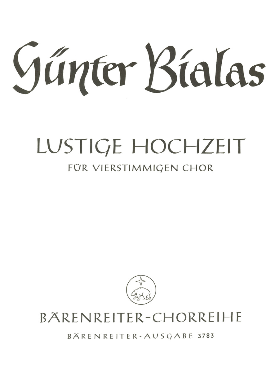 Lustige Hochzeit (1939/1940) 4-Part scores gallery preview page 1