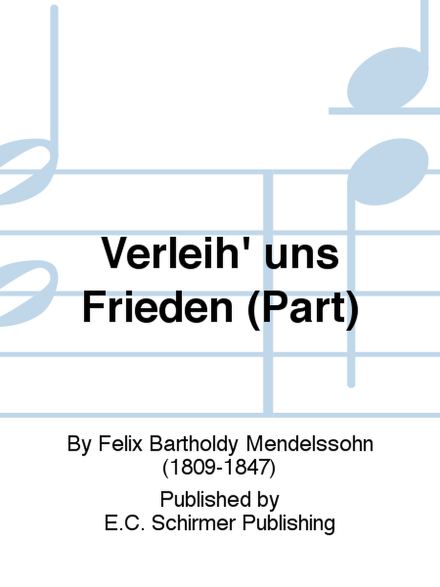 Verleih' uns Frieden (Grant Unto Us Thy Peace, O Lord) (Viola Replacement Part)