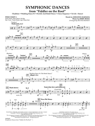 Symphonic Dances (from Fiddler On The Roof) (arr. Ira Hearshen) - Percussion 1