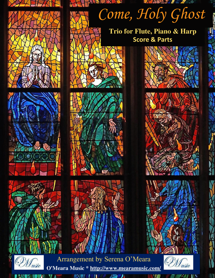 Come, Holy Ghost, Trio for Flute, Harp, Piano Flute Solo scores gallery preview page 1