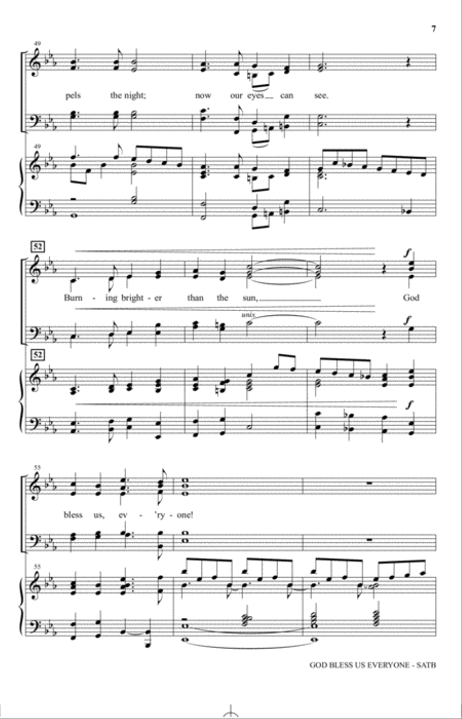 God Bless Us Everyone (from Disney's A Christmas Carol) (arr. Joseph M. Martin) 4-Part scores gallery preview page 6