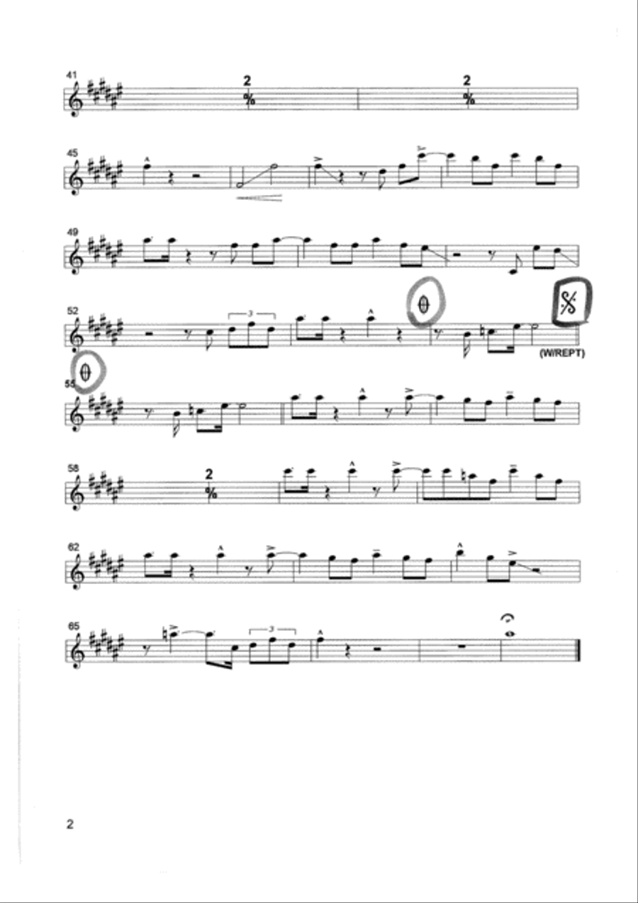 Be-bop-a-lula Be-bop-a-lula Tenor Saxophone scores gallery preview page 6