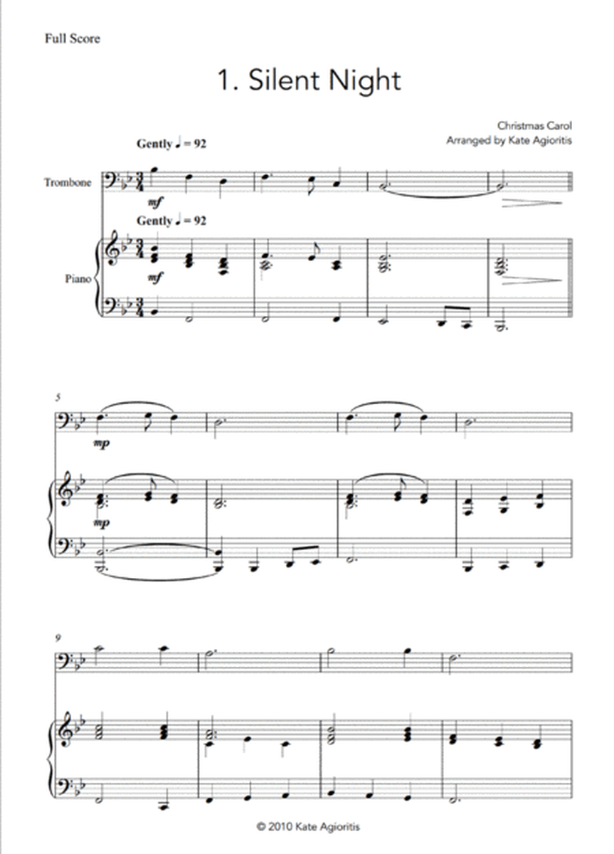 Fifteen Traditional Carols for Trombone and Piano image number null