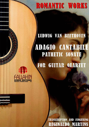 Book cover for ADAGIO CANTABILE (PATHETIC SONATE) - BEETHOVEN - FOR GUITAR QUARTET