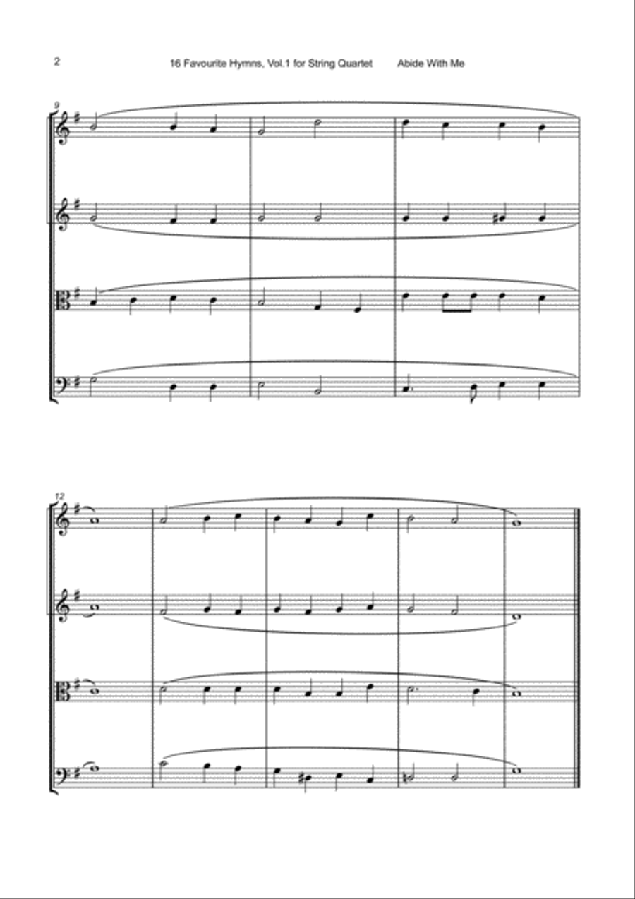 16 Favourite Hymns Vol.1 for String Quartet String Quartet scores gallery preview page 3