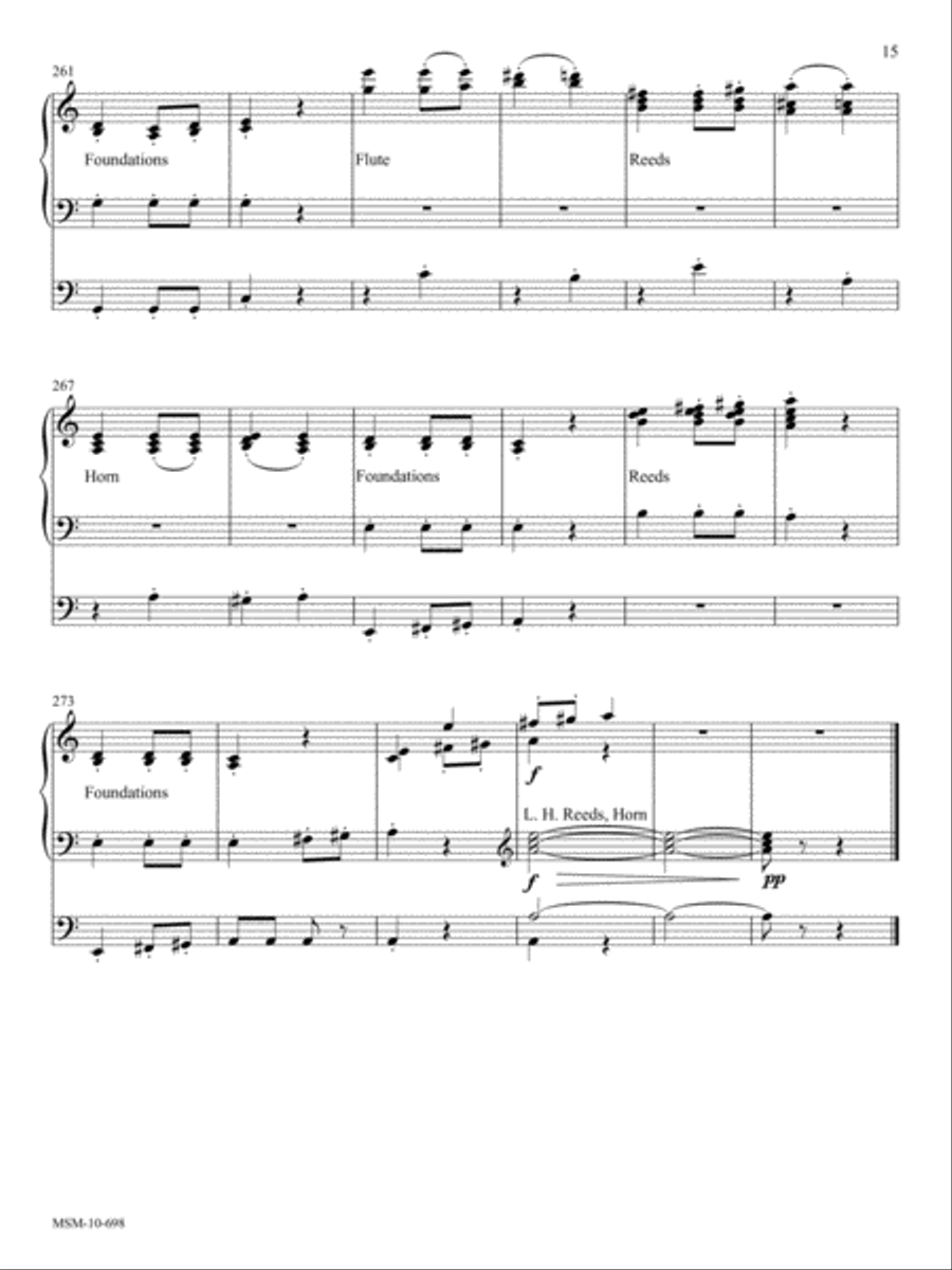 Allegretto (Symphony No. 7, Opus 92) Organ scores gallery preview page 17
