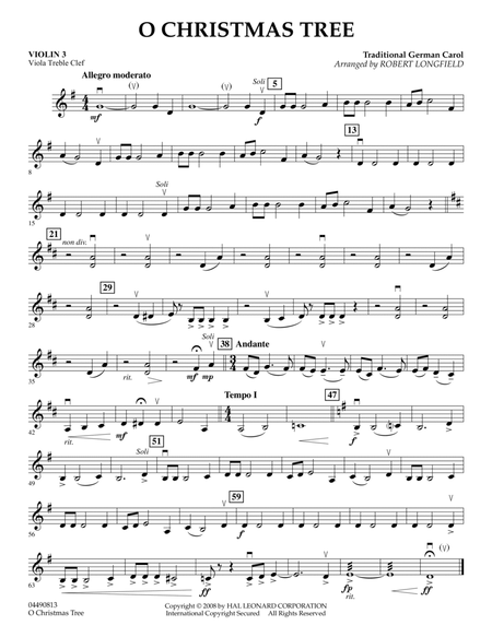 O Christmas Tree - Violin 3 (Viola Treble Clef)