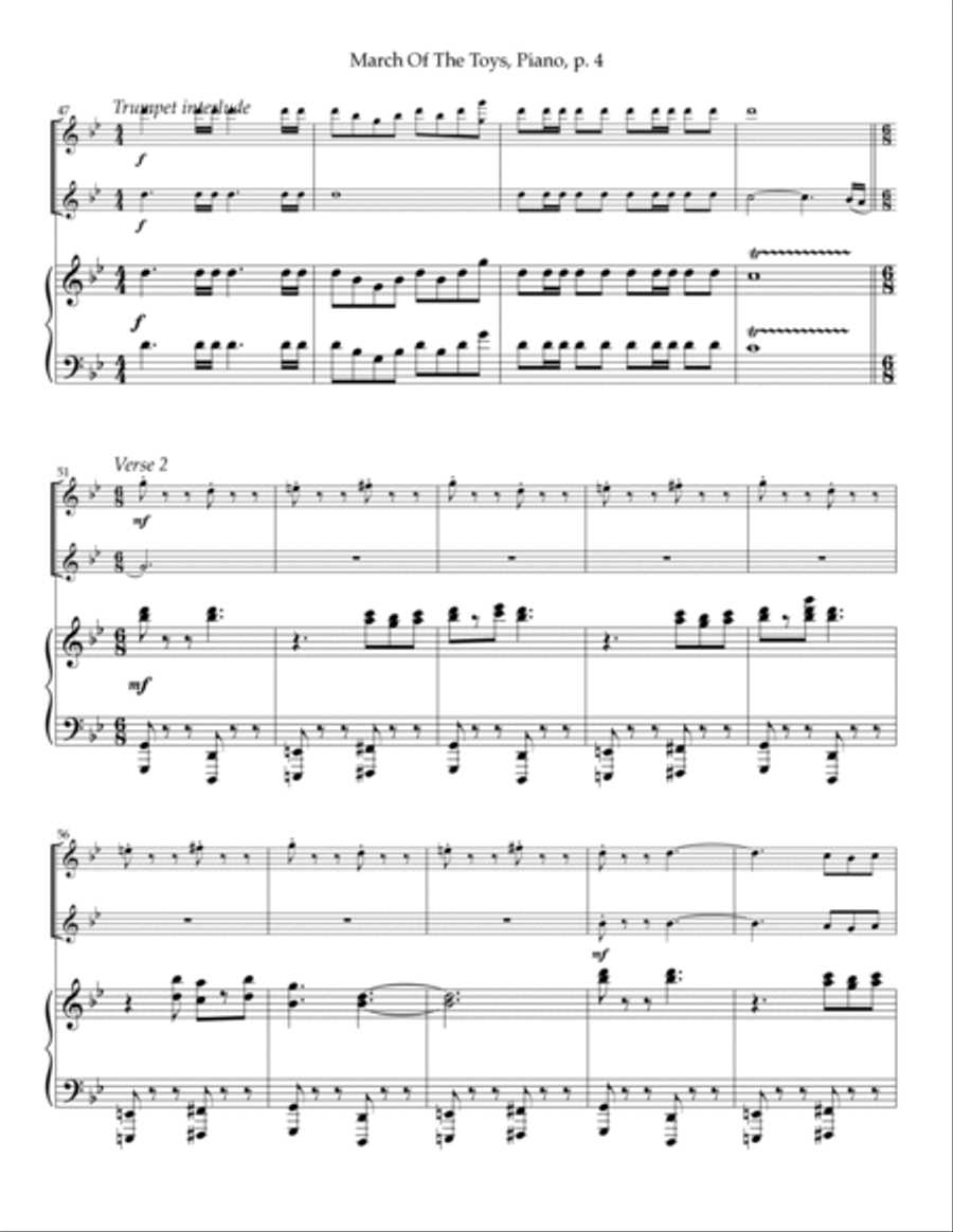 March Of The Toys Trumpet Duet scores gallery preview page 4