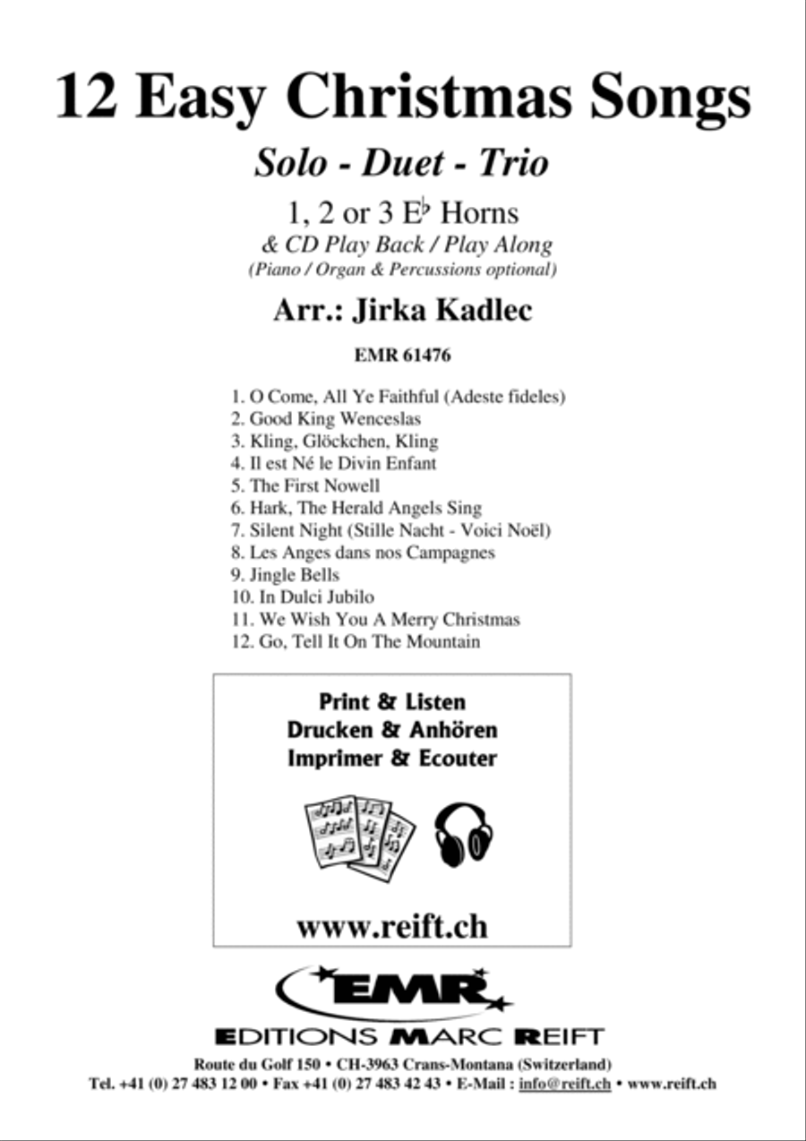 12 Easy Christmas Songs Brass Duet scores gallery preview page 2