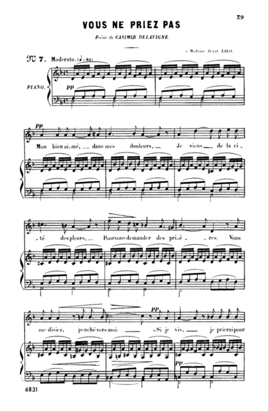 Bizet: Twenty Melodies-- Soprano or Tenor (French) Voice scores gallery preview page 1