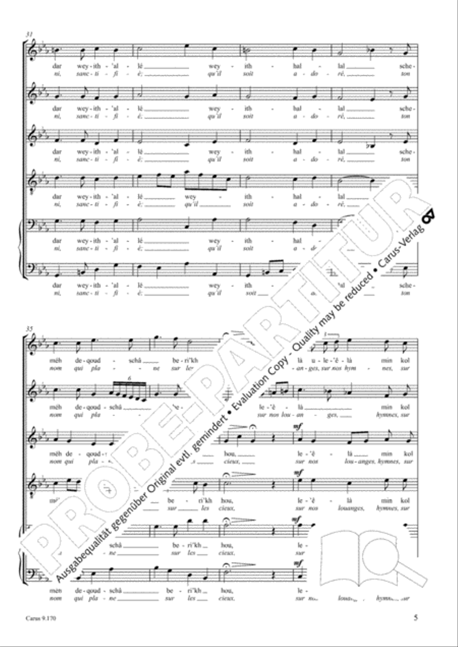 Ravel/Gottwald: Deux melodies hebraiques Score scores gallery preview page 6