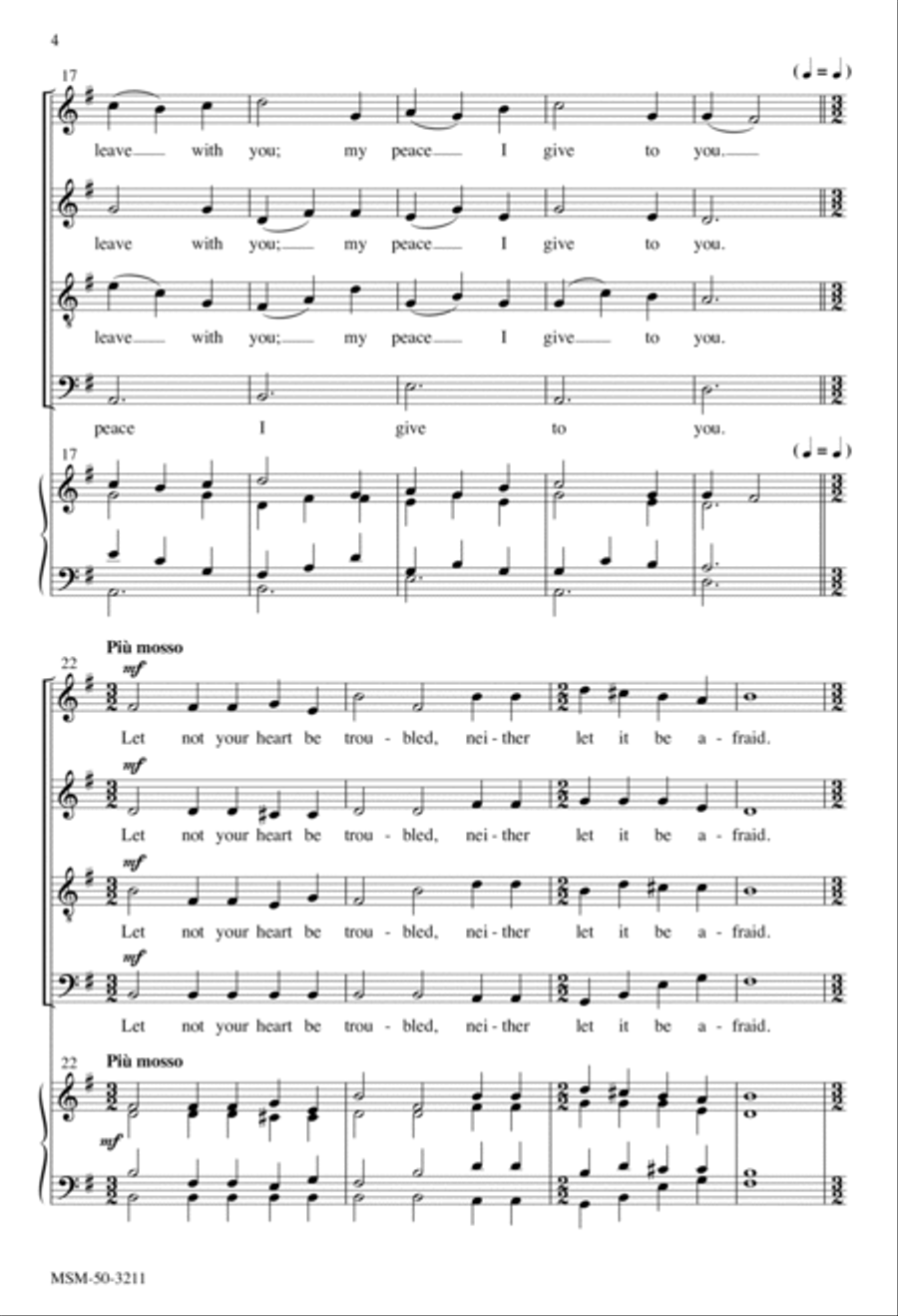 Peace I Leave with You Peace I Leave with You 4-Part scores gallery preview page 4