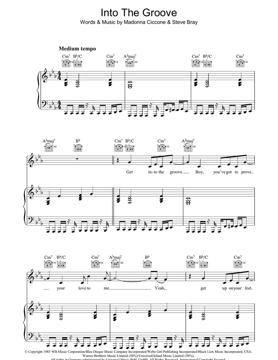 Into The Groove Acoustic Guitar scores gallery preview page 1