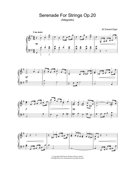 Serenade For Strings Op.20 (Allegretto)