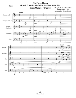 Book cover for Air Force Hymn - Brass Quintet / Quartet - Intermediate Level