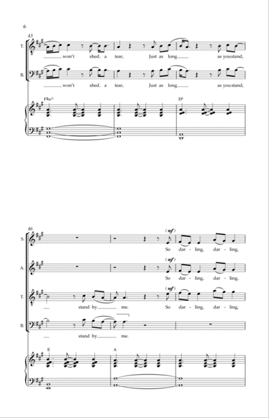Stand By Me (Royal Wedding Version) (arr. Mark De-Lisser) 4-Part scores gallery preview page 6