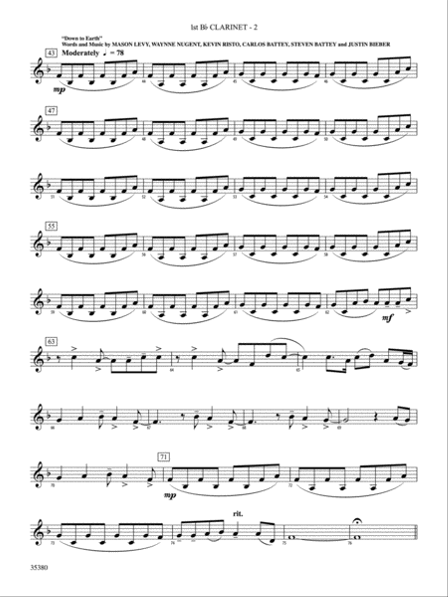 Baby!: 1st B-flat Clarinet Concert Band scores gallery preview page 2