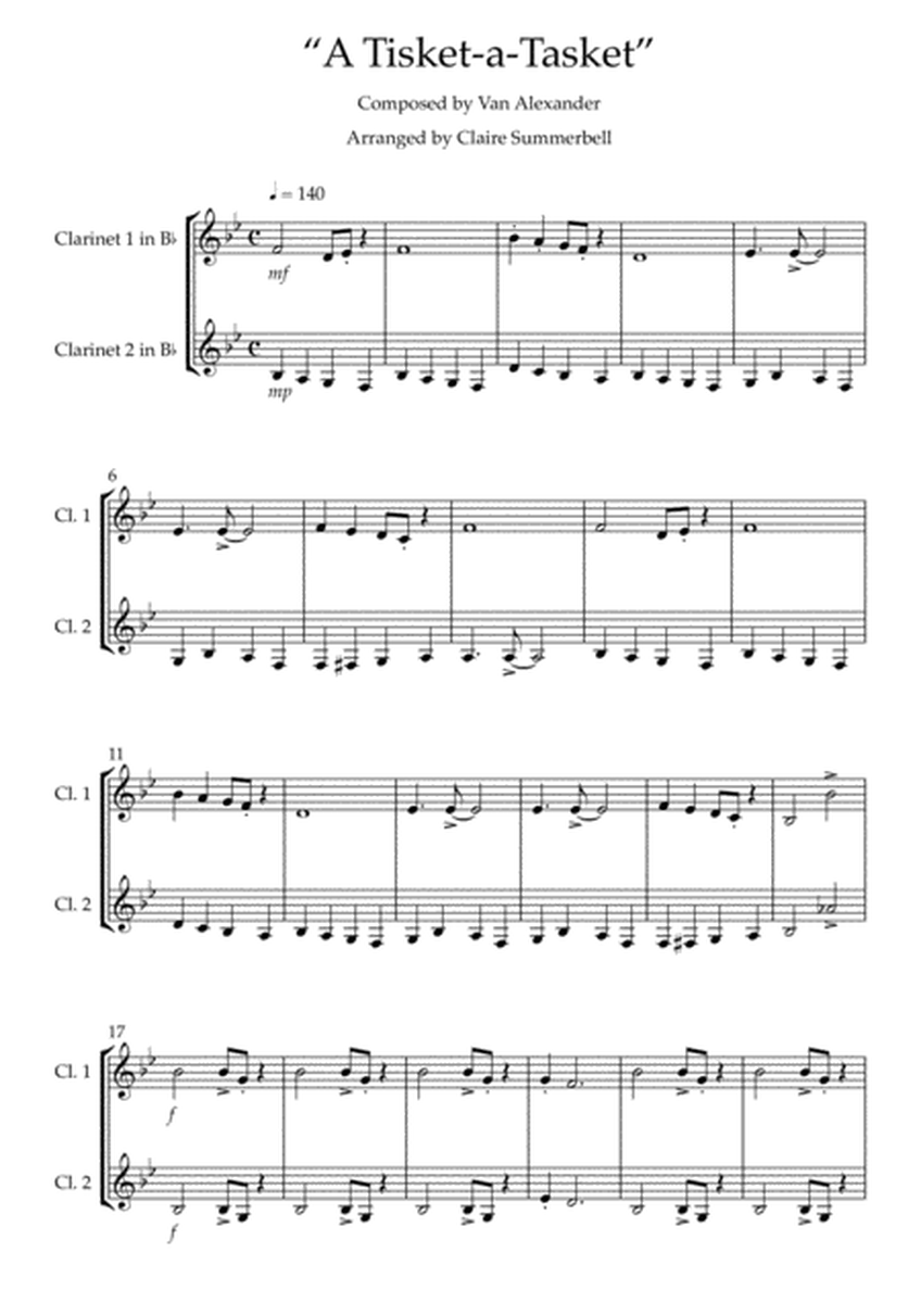 A Tisket-a-Tasket - Easy Clarinet Duet image number null