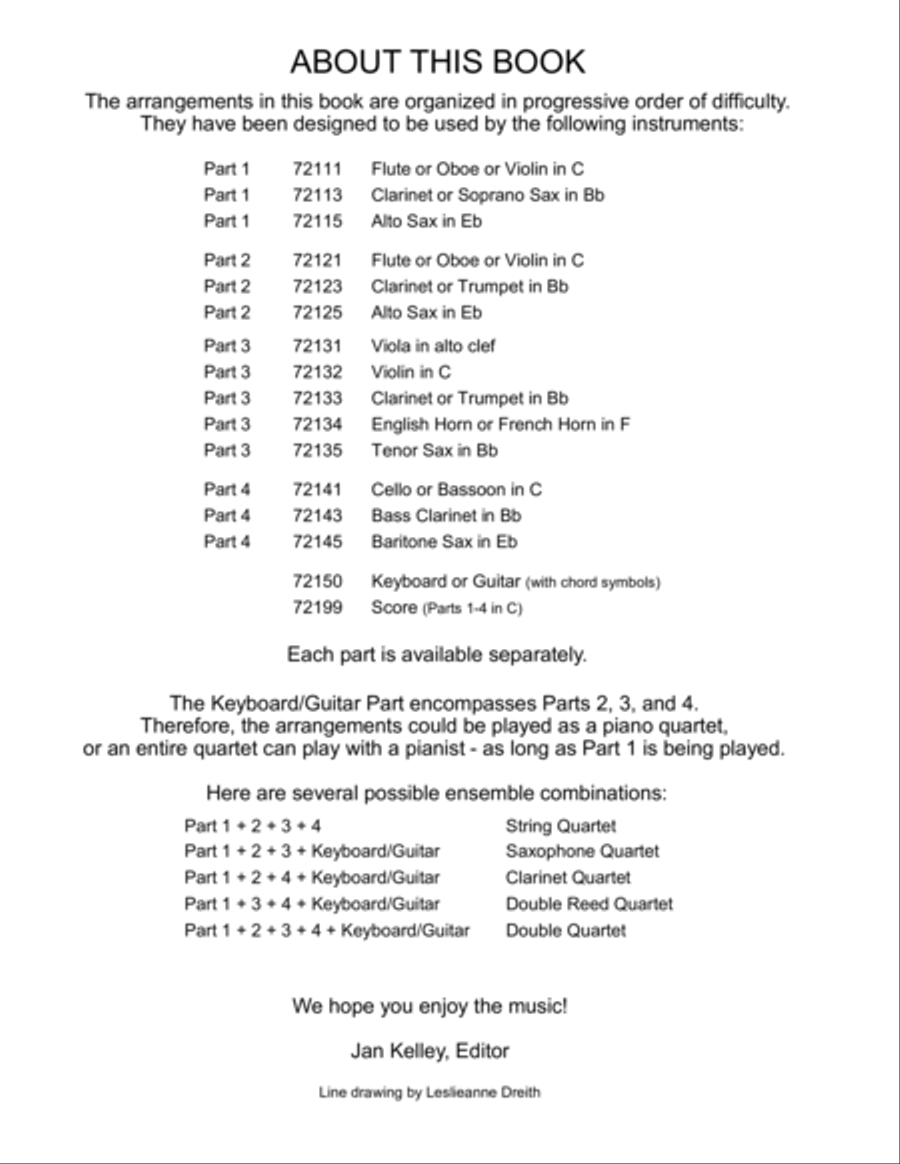 Intermediate Music for Four, Volume 1 Part 3 for French Horn or English Horn - #72134 English Horn scores gallery preview page 4