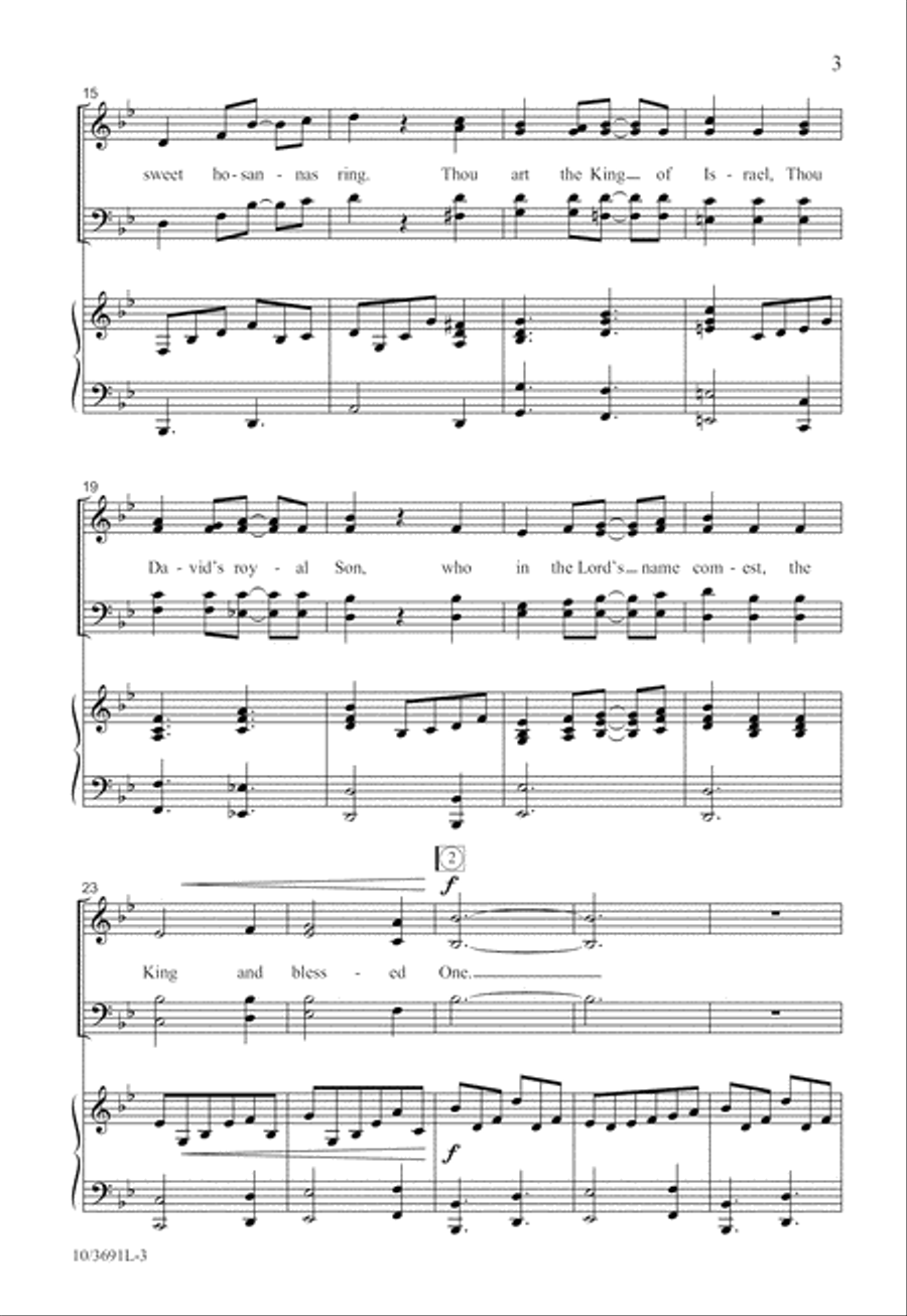 Let Sweet Hosannas Ring 4-Part scores gallery preview page 4